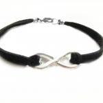 Hammered Knot Infinity Bracelet Unisex Wire..