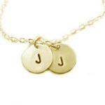 2 Initial Necklace Personalized Han..