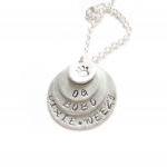 4 Hand Stamped Pendant 4 Layered Custom Necklace..