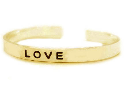 Brass Cuff Bracelet Custom Hand Stamped Love Custom Personalized Brass Handstamped Jewelry